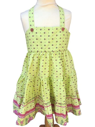 Robe tissu provençal vert - tissu,