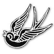 Ecusson Patch HIRONDELLE - Street Punk Rock Ska Hardcore Tattoo Rockabilly Oi !