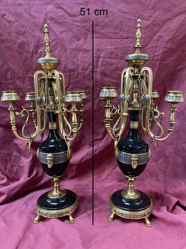 Paire chandeliers candélabres - paire,