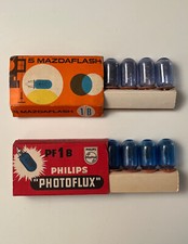 LOT 8 AMPOULES FLASH VINTAGE PHILIPS PHOTOFLUX PF1B - MAZDAFLASH 1/B