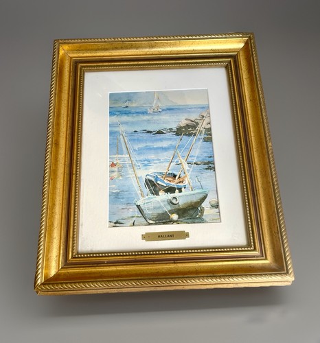 Aquarelle marine dans cadre - cadre, en