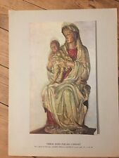 Gravure de la Vierge assise portant l'enfant - Bois peint - Musée du Louvre