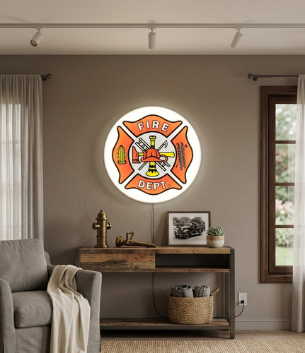 Light fire dept - sign, usb