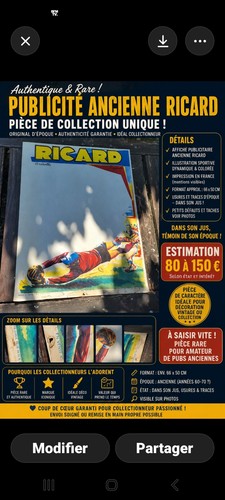 Publicité ancienne ricard - publicité,