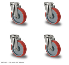 4 X Inox Roulettes Roues pour