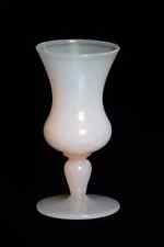Opaline rose petit vase sur pied vintage French Opaline Footed Vase 13cm
