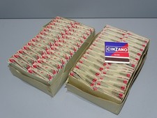 -LOT de 100 PAQUETS D'ALLUMETTES PUBLICITAIRES PUB CINZANO BLANC BISTROT    D