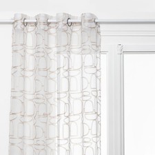 Rideau Voilage Brodé "Hania" 140x240cm Beige