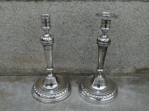 Paire bougeoirs empire