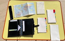 agenda filofax personal en cuir 17,5cm x 9,5 cm