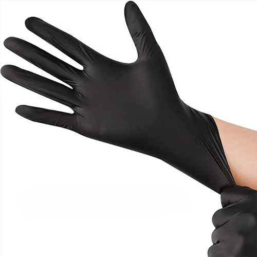 Gants nitrile noir jetables - nitrile,
