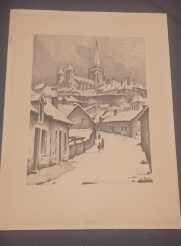 Lithographie gaston balande - gaston,
