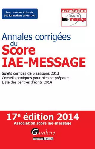 Annales corrigés score - annales,