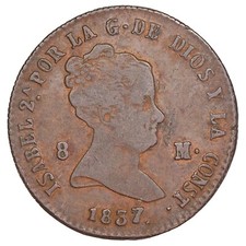 Espagne - 8 maravedis 1837
