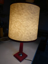 Lampe chevet  à Poser   Bureau Cuir  rouge Le Tanneur  ADNET ? Année  1970