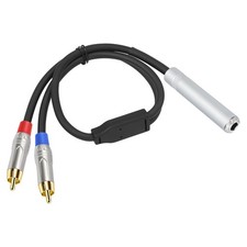 Câble Audio Stéréo  6,35 mm Vers 2  Mâles, Jack TRS 1/4 Pouce Vers C7036