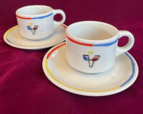Lot paires de soucoupes - de,