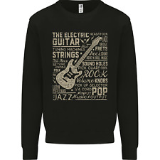 Guitare Mot Art Guitariste Électrique Acoustique Enfants Pull