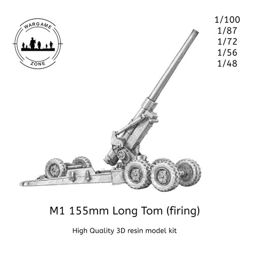 M1a1 gun long tom - long, 155mm