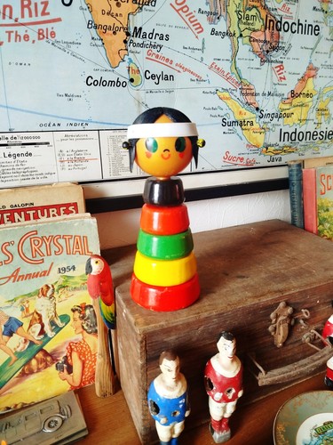 Figurine jeu bois indienne - figurine, |