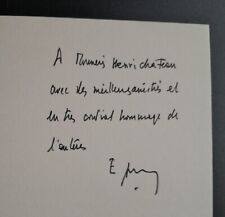 Envoi dédicace Alphandéry Edmond 1986 LE PIEGE Albin Michel 1985 + Carton invit.