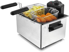 Friteuse électrique en Acier Inoxydable de 5 L pour comptoir de Cuisine avec Pan