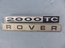 ROVER 2000 TC ancien sigle emblème logo insigne monogramme hayon coffre en métal