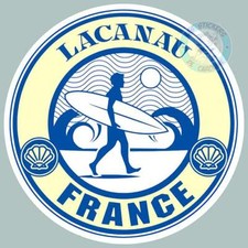 AUTOCOLLANT LACANAU SURF GIRONDE SURFING COTE ATLANTIQUE OCEAN LB071