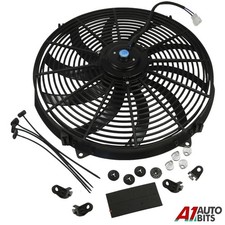 Électrique Slim Voiture Radiateur Mise 40.6cm 160W 12V Refroidissement Fan Appui