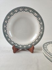 Assiettes Creuses Service Guirlandes Louis XVI De Salins Terre De Fer, 1900s