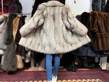 Manteau de Renard Blaufuchs Pale-Morts Fourrure Veste Réel Bleu Fox Pelliccia