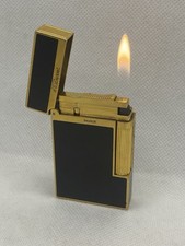 Dupont Laque De Chine Grand Briquet Noir / Comme Neuf