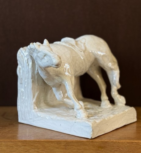 Cheval appuyé céramique - cheval,