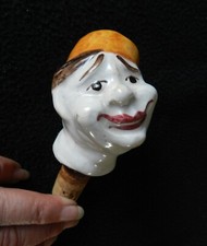 SUPERBE BOUCHON ART DÉCO * PORCELAINE / BARBOTINE SIGNÉE C.O. ANCIENNE 1920 / 30