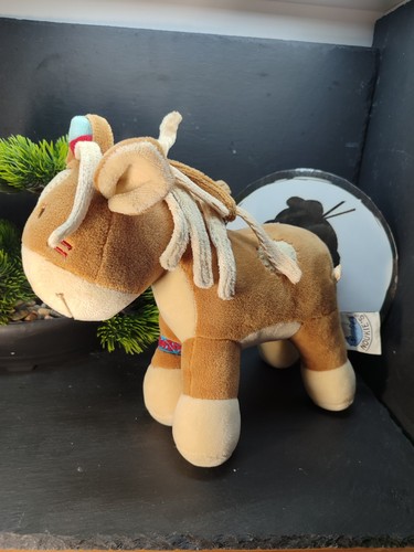 Peluche cheval indien pinto - peluche,