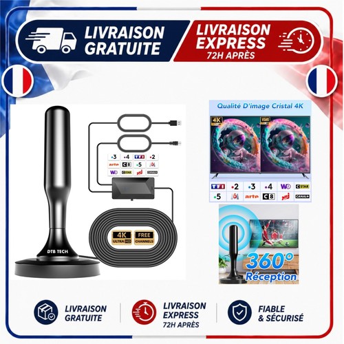 Antenne tnt intérieure dtb - tnt,