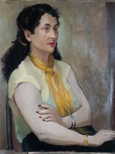 TABLEAU ANCIEN PORTRAIT FEMME