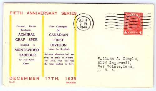 Canada 1944 5th - , anniversary
