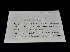 Francois MAURIAC - carte de