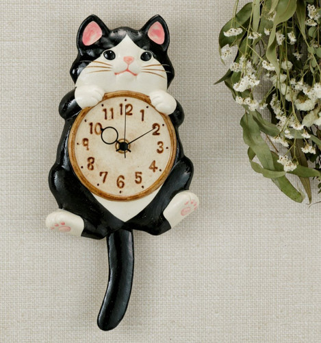 Pendule murale japonaise chat