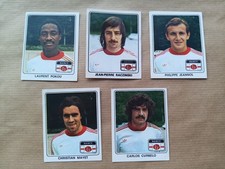 Lot de 5 Vignettes Stickers pour album Panini FOOTBALL 78 - ASNL Nancy