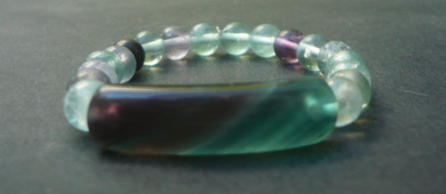 Bracelet perles fluorite - de, en