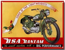 BSA Bantam Métal Signe Classique Bsa.officially sous Licence B.S.A Product & ™