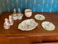 Groupe 6 faïences Martres Tolosane XIXe – très bel état, ensemble rare