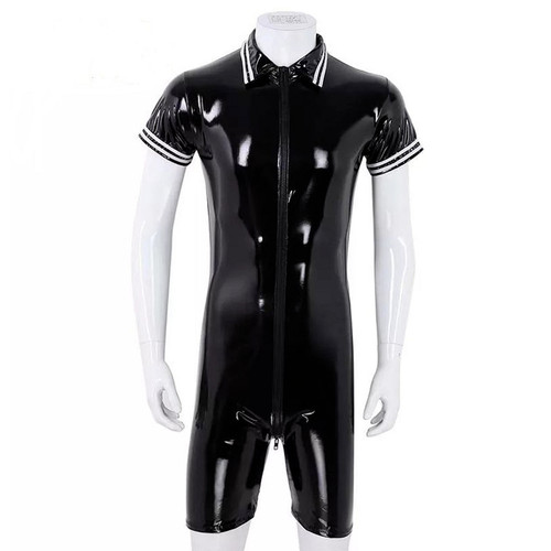 Hommes faux cuir verni - cuir,