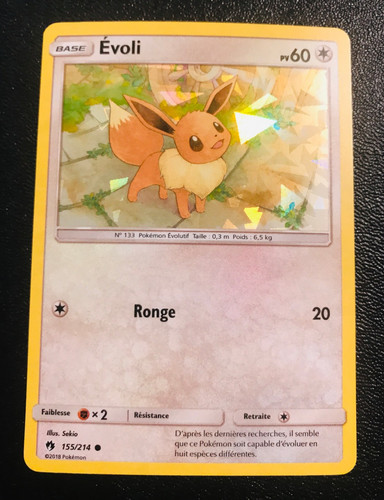 Carte pokemon evoli 155 214 - carte,