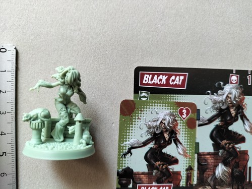 Black cat zombie mini - black,