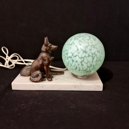 Lampe décor chiens en - lampe,