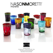 Verre Eau Dandy Nason Moretti - Murano Ves Couleurs - H CM 11 -revendeur