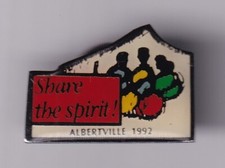RARE PINS PIN'S .. OLYMPIQUE OLYMPIC ALBERTVILLE 1992 SHARE THE SPIRIT EPX ~25